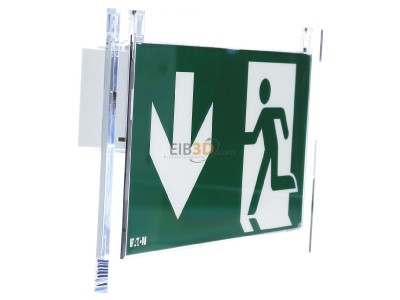Ansicht links Ceag CrystalWay 19521 AT LED-Rettungszeichenleuchte RAL9003 IP42 20m 
