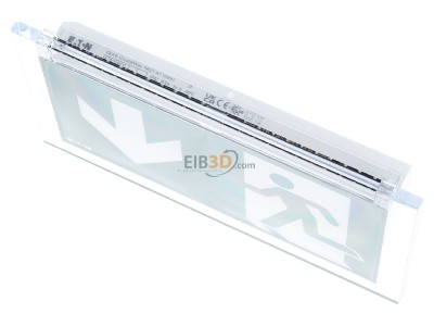Ansicht oben vorne Ceag CrystalWay 19521 AT LED-Rettungszeichenleuchte RAL9003 IP42 20m 
