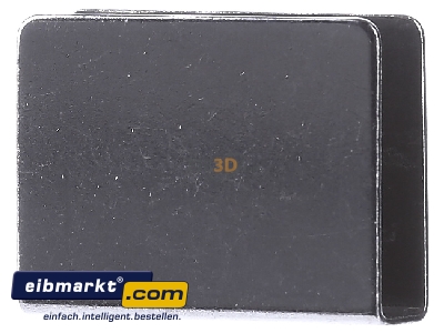 Ansicht hinten EOS Saunatechnik 94.4126 U-Haftblech f.Glast.8mm 19x25mm 