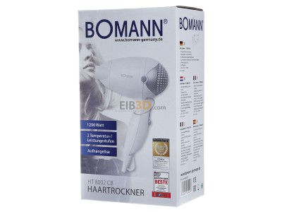 Back view Bomann DA HT8002CB ws/sw Handheld hair dryer 1200W 
