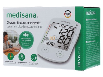 Front view Medisana BU 535 VOICE Blood pressure measuring instrument 

