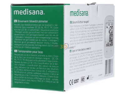 View on the right Medisana BU 535 VOICE Blood pressure measuring instrument 
