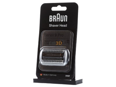 Front view BRAUN Kombipack 94M chrom Razor head for shaver 
