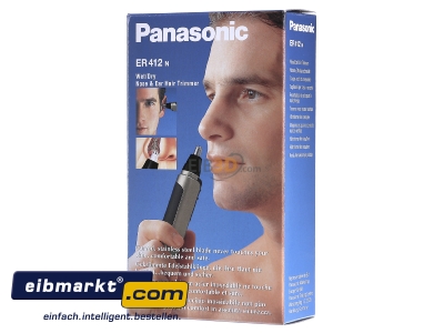 Front view Panasonic Deutsch.WW ER412N501 Nose hair trimmer battery operated - 
