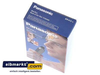 Ansicht oben vorne Panasonic Deutsch.WW ER412N501 Nasen/Ohrhaarschneider Batterie,si 