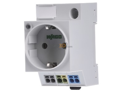 Frontansicht WAGO 709-581 Schaltschrank-Steckdose SCHUKO m.LED-Status 