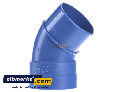 Ansicht links Herz CP-051 Bogen 45Grad i-a PVC 50mm 