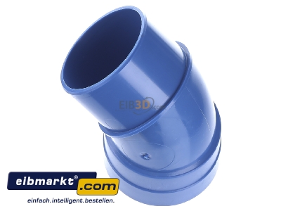 Ansicht oben rechts Herz CP-051 Bogen 45Grad i-a PVC 50mm 