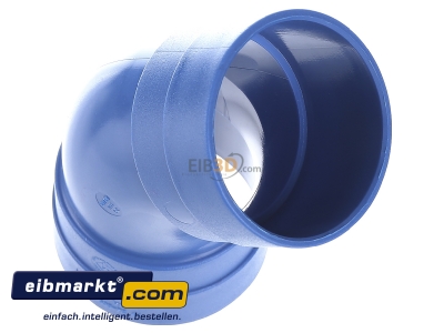 Ansicht oben links Herz CP-052 Bogen 45Grad i-i PVC 50mm 