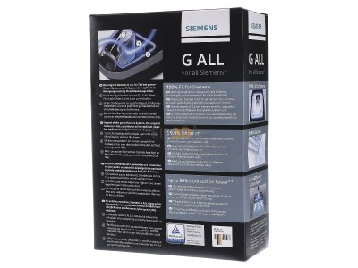 Back view Siemens Home VZ41FGALL (VE4) Bag for vacuum cleaner VZ41FGALL (quantity: 4)

