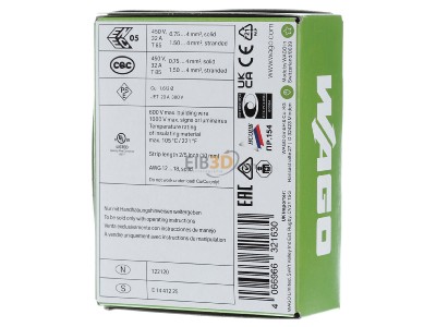 Ansicht hinten WAGO GmbH & Co. KG 2773-2401 Durchgangsverbinder zum Stecken 