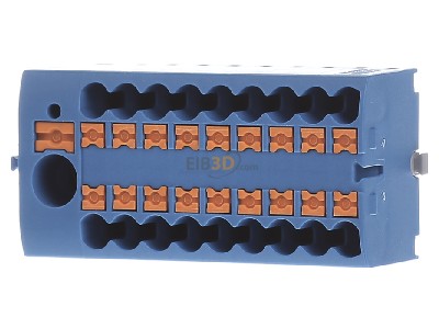 Frontansicht Phoenix PTFIX 6/18X2,5 BU Verteilerblock 0,14-4qmm, 19-p. 