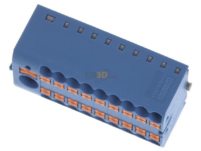 Ansicht oben vorne Phoenix PTFIX 6/18X2,5 BU Verteilerblock 0,14-4qmm, 19-p. 