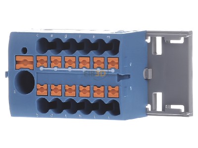 Frontansicht Phoenix PTFIX6/12X2,5-NS35BU Verteilerblock 0,14-4qmm, blau 