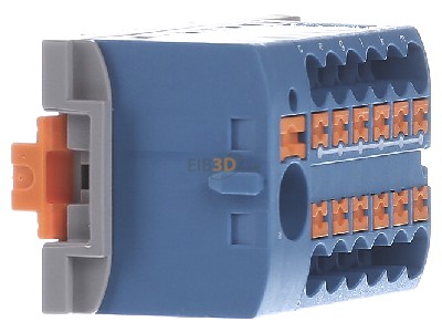 Ansicht links Phoenix PTFIX6/12X2,5-NS35BU Verteilerblock 0,14-4qmm, blau 