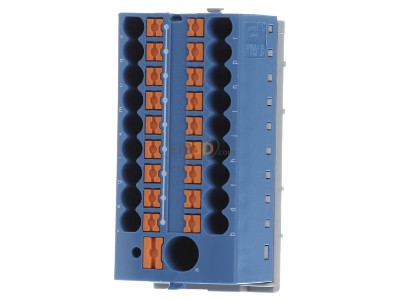 Frontansicht Phoenix PTFIX6/18X2,5-NS35BU Verteilerblock 0,14-4qmm, blau 