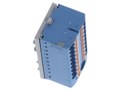 Ansicht oben links Phoenix PTFIX6/18X2,5-NS35BU Verteilerblock 0,14-4qmm, blau 