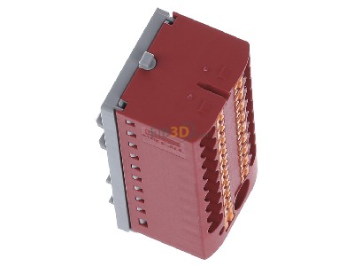 Ansicht oben links Phoenix PTFIX6/18X2,5-NS35RD Verteilerblock 0,14-4qmm, rot 