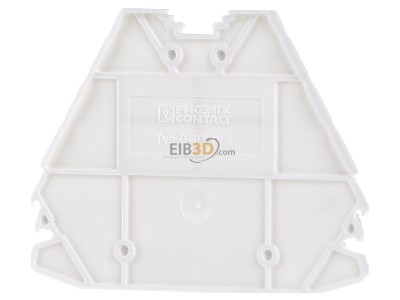 Frontansicht Phoenix D-PTRV 4 WH Abschlussdeckel L:63,6mm, B:3,8mmws 
