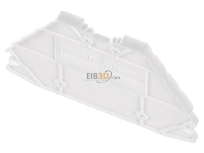Ansicht oben vorne Phoenix D-PTRV 4 WH Abschlussdeckel L:63,6mm, B:3,8mmws 