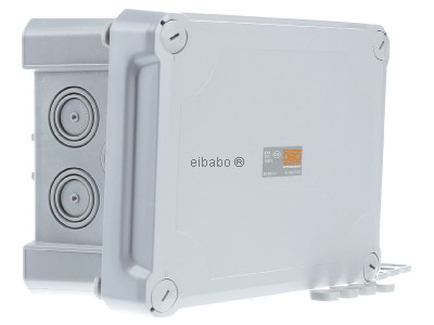 View on the left OBO X10 H25 GNP5 LGR Surface mounted box 191x151mm 
