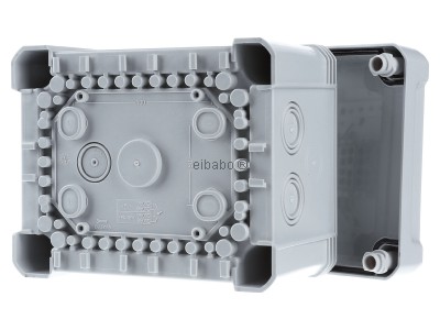 Back view OBO X10 H25 GNP5 LGR Surface mounted box 191x151mm 
