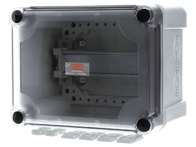 Frontansicht OBO X10 R LGR-TR Kabelabzweigkasten m.transp. Deckel 