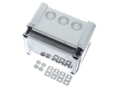 Ansicht oben vorne OBO X10 R LGR-TR Kabelabzweigkasten m.transp. Deckel 