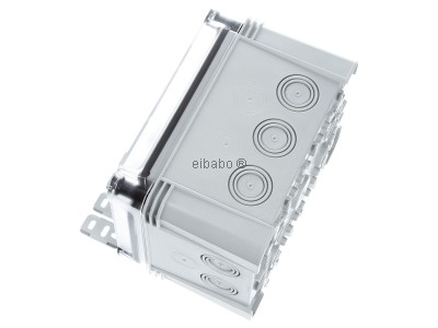 Ansicht oben rechts OBO X10 R LGR-TR Kabelabzweigkasten m.transp. Deckel 
