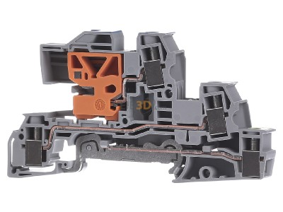 Frontansicht Phoenix UTI 6-PE/L/NT Installations-SL-Kl. 0,2-10qmm, grau 