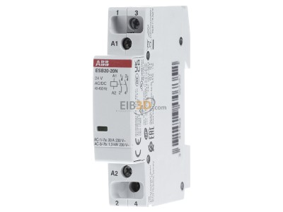 Front view ABB ESB20-20N-01 Installation contactor 24VAC/DC 
