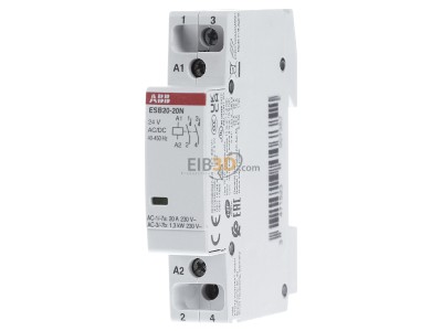 Frontansicht ABB ESB20-20N-01 Installationsschtz 20A 24V AC/DC 