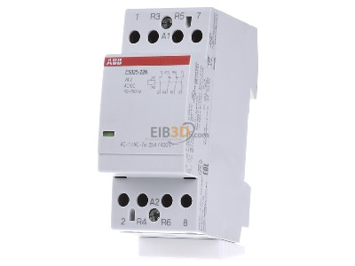 Frontansicht ABB ESB25-22N-01 Installationsschtz 25A 24V AC/DC 