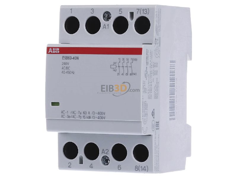 eibmarkt.com - Installation contactor 240VAC/DC ESB63-40N-05