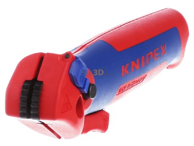 Ansicht links Knipex 16 50 145 SB Abmantelungsmesser Gleitschienen Ratschenfunktion 