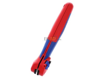 Ansicht oben links Knipex 16 50 145 SB Abmantelungsmesser Gleitschienen Ratschenfunktion 