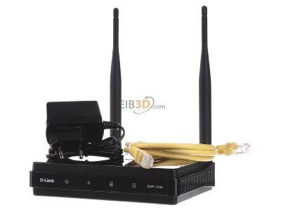 Front view DLink DAP-1360/E WLAN access point 300Mbps 
