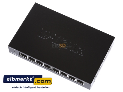 Ansicht oben vorne DLink Deutschland DGS-108/E Gigabit Switch 8-Port Layer 2 