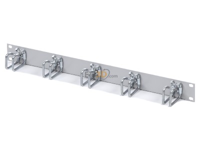 Ansicht oben vorne Rittal DK 7257.200 Rangierpanel 1HE, RAL7035 m. 5 Kabelfhr.bgel 