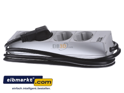 Frontansicht Bachmann 333.0122 10Zoll Steckdosenleiste 1HE, RAL7035 