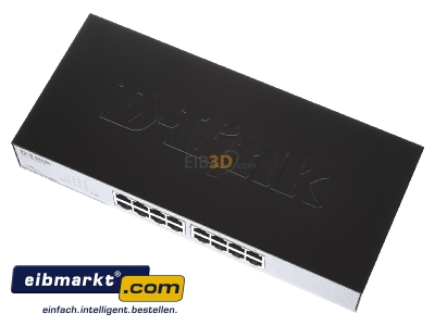 View up front DLink Deutschland DES-1016D/E Network switch 1610/100 Mbit ports
