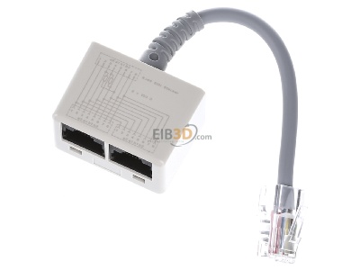 View up front Metz Connect WE 8-2xWE T8 0,1m Adapter RJ45 8(8) / 2x RJ45 8(8) 
