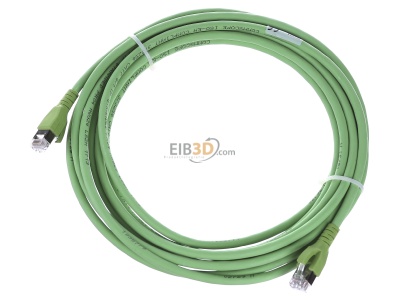 Ansicht oben vorne CommScope/AMP Netconn TN-6000A gn 5,0m Patchkabel Kat.6A S/FTP RJ45/RJ45, grn 