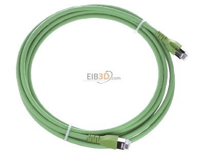 Ansicht oben links CommScope/AMP Netconn TN-6000A gn 3,0m Patchkabel Kat.6A S/FTP RJ45/RJ45, grn 