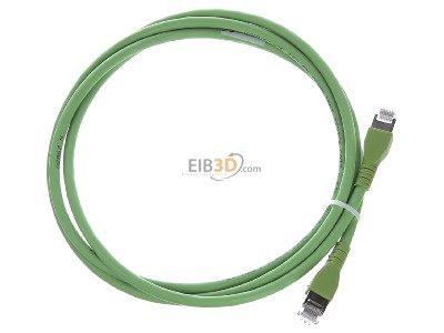 Ansicht oben links CommScope/AMP Netconn TN-6000A gn 2,0m Patchkabel Kat.6A S/FTP RJ45/RJ45, grn 