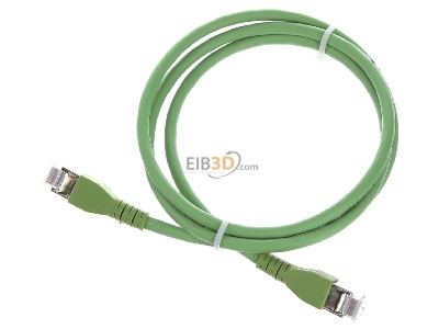 Ansicht oben vorne CommScope/AMP Netconn TN-6000A gn 1,0m Patchkabel Kat.6A S/FTP RJ45/RJ45, grn 