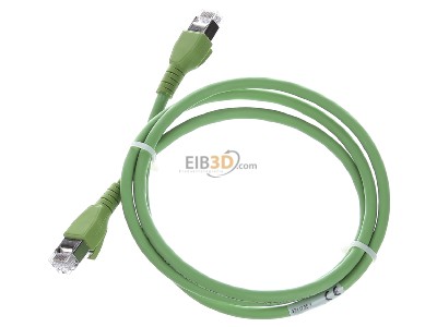 Ansicht oben rechts CommScope/AMP Netconn TN-6000A gn 1,0m Patchkabel Kat.6A S/FTP RJ45/RJ45, grn 