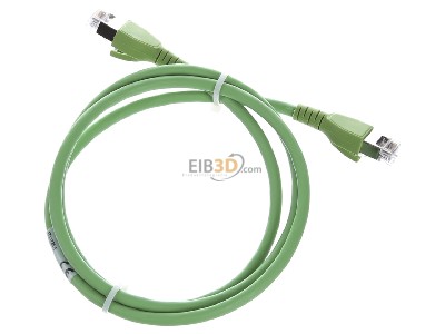 Ansicht oben hinten CommScope/AMP Netconn TN-6000A gn 1,0m Patchkabel Kat.6A S/FTP RJ45/RJ45, grn 