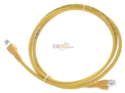 Ansicht oben vorne CommScope/AMP Netconn TN-6000A ge 1,5m Patchkabel Kat.6A S/FTP RJ45/RJ45, gelb 