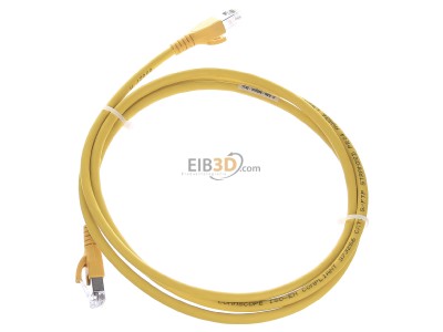Ansicht oben rechts CommScope/AMP Netconn TN-6000A ge 1,5m Patchkabel Kat.6A S/FTP RJ45/RJ45, gelb 